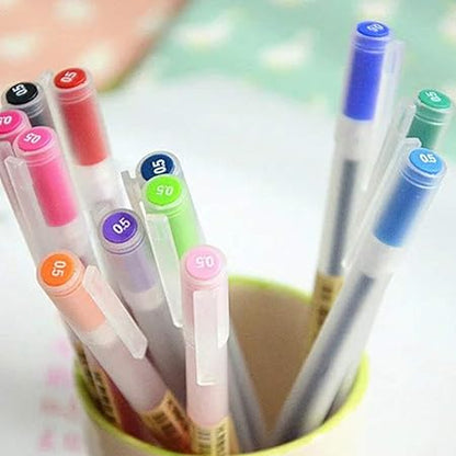Set de lapiceros tinta gel de colores-12 pzas