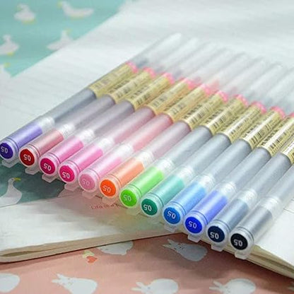 Set de lapiceros tinta gel de colores-12 pzas