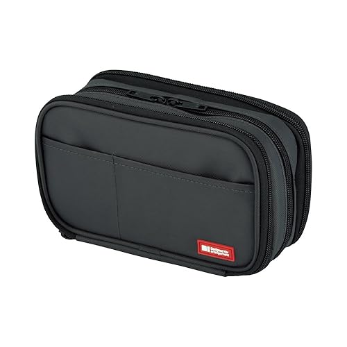 Cartuchera Lihit Lab-3 cierres color negro