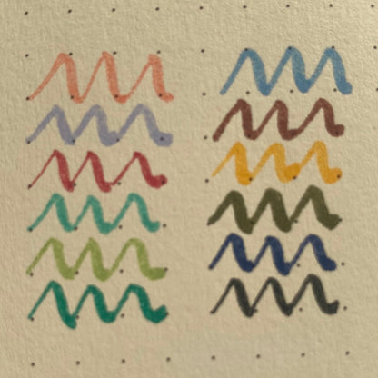 Set de plumones punta pincel (brush pens)-12 pzas