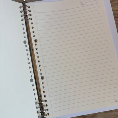 Cuaderno infinito B5 8 anillas-50 hojas rayadas+separadores