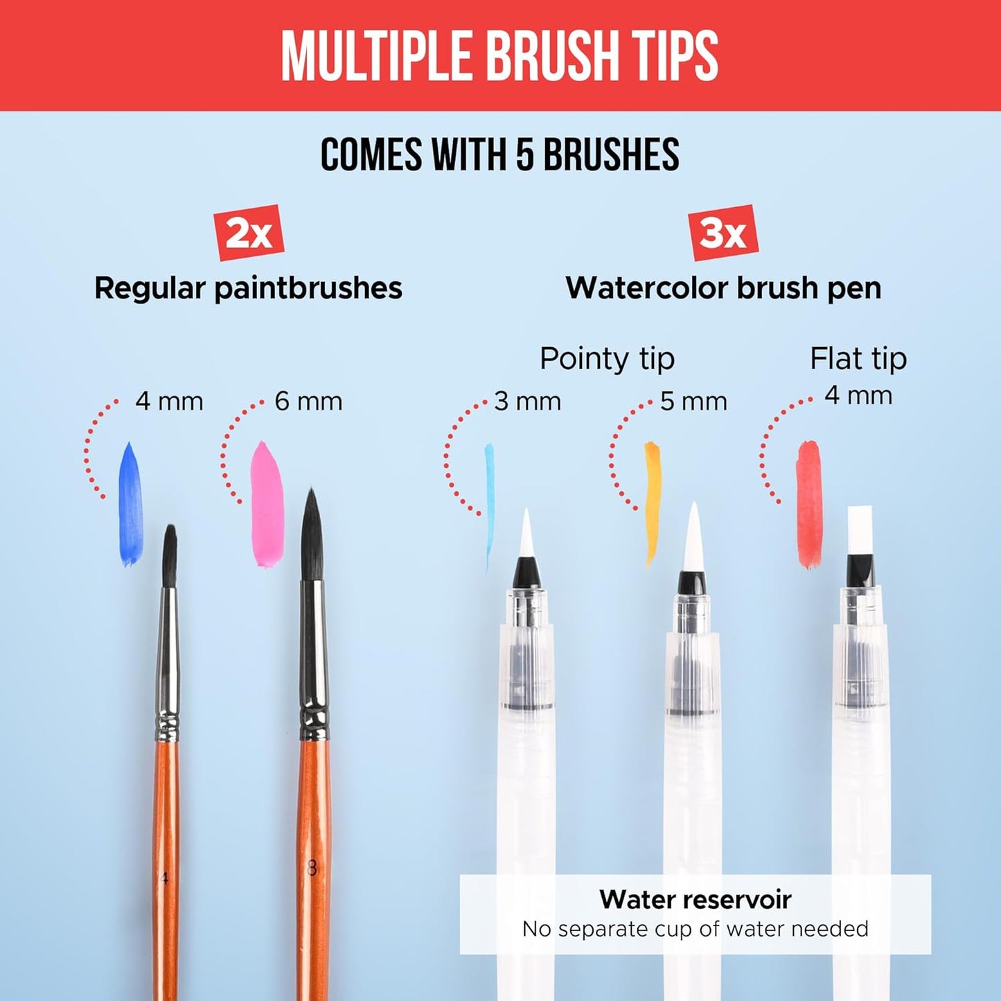 Set de 100 acuarelas portatiles