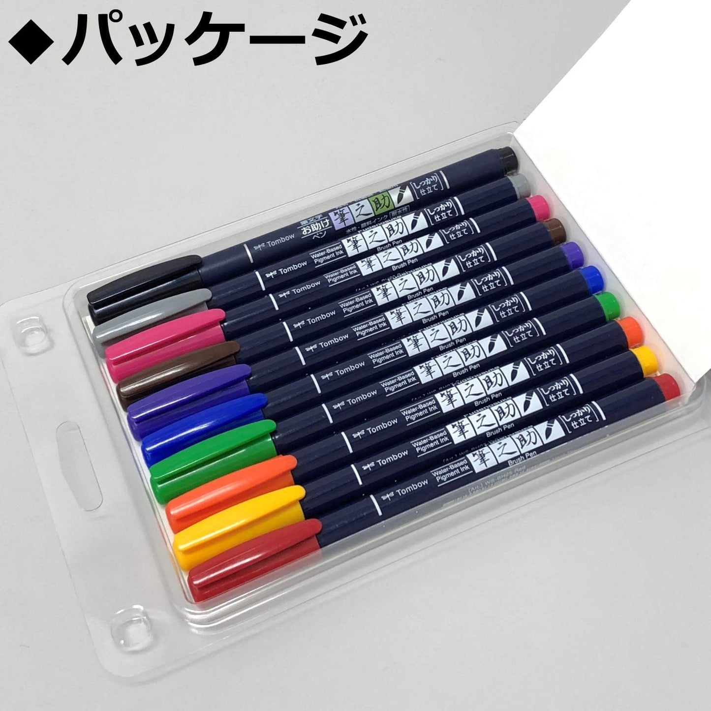 Set tombow fudenosuke punta pincel duro-10 pzas
