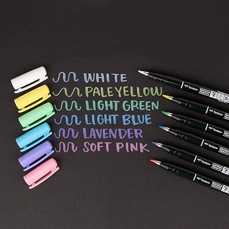 Set de tombow punta pincel pasteles-6 pzas