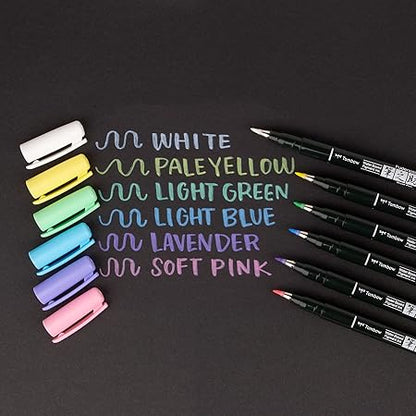 Set de tombow punta pincel pasteles-6 pzas