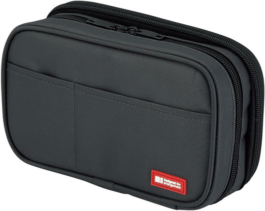 Cartuchera Lihit Lab-2 cierres color negro