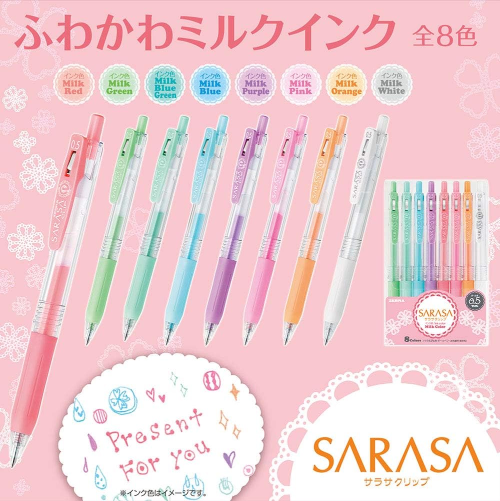 Set Zebra Sarasa clip-8 pzas