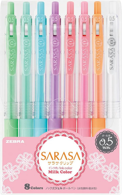 Set Zebra Sarasa clip-8 pzas