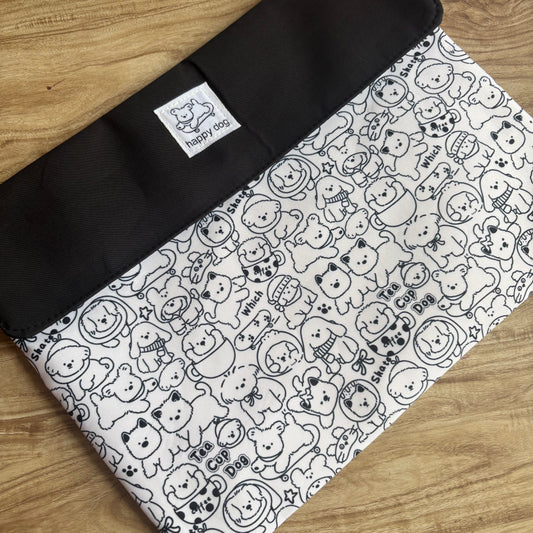 Estuche de tela perritos tamaño A4