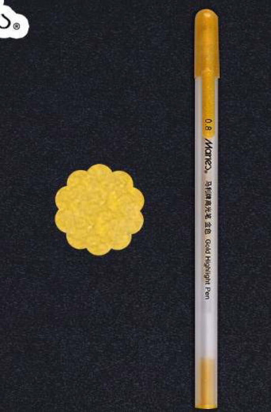 Lapicero tinta líquida dorada 0.5mm
