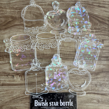 Botellitas holográficas-10 pzas