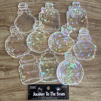 Botellitas holográficas-10 pzas