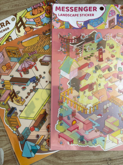 Sticker escenario cute animals-1 pzas