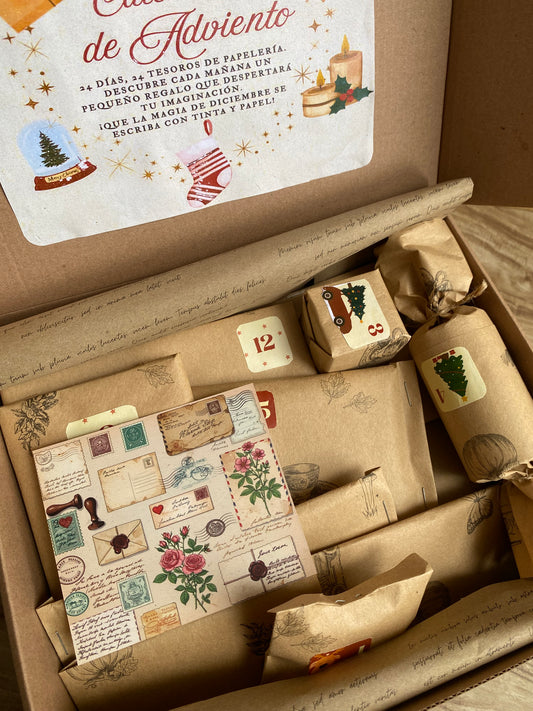 Calendario de adviento papelero
