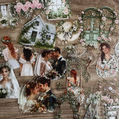 Stickers parejas y bodas-40 pzas