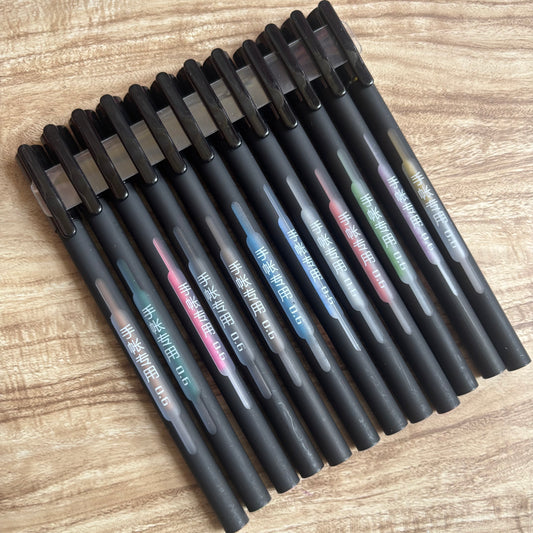 Set de lapiceros shine tinta matalizada-12 pzas