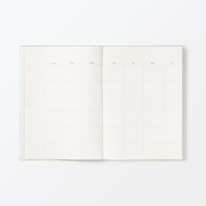 Planificador MUJI A5 sin fechas vista semanal por hoja