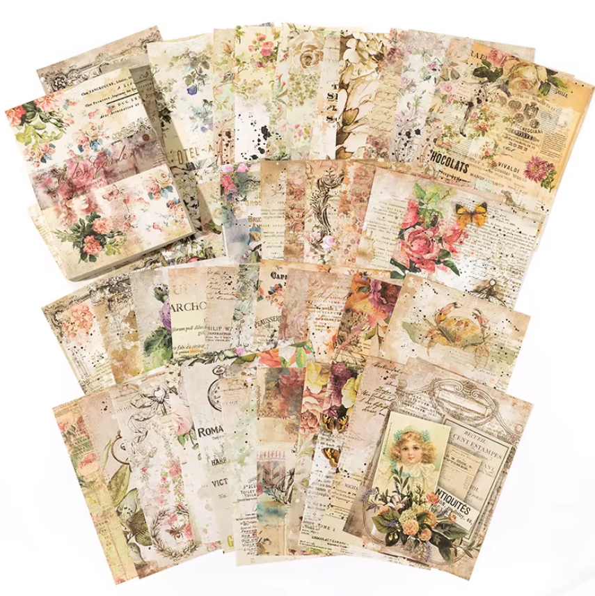 Papel decorativo retro literature-100 pzas