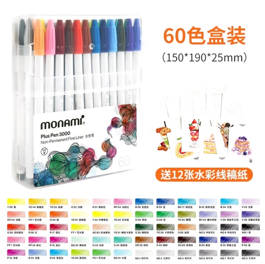 Monami Plus Pen 3000-60 pzas