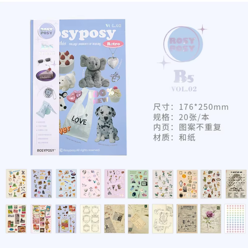 Revista de stickers Rosy Posy-20 paginas