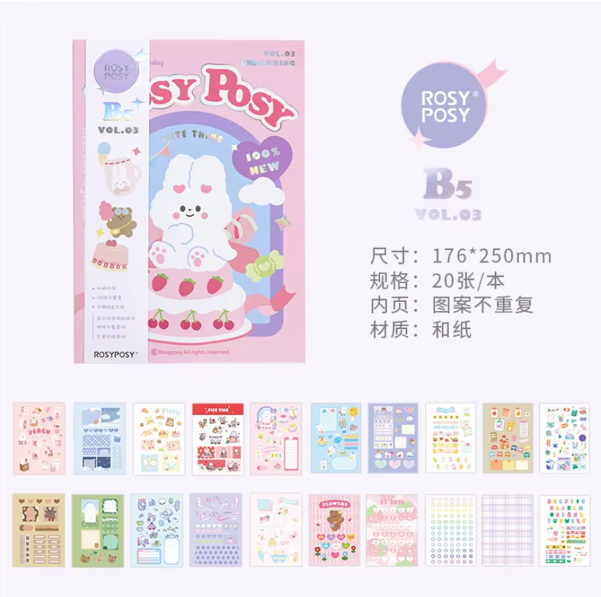 Revista de stickers Rosy Posy-20 paginas