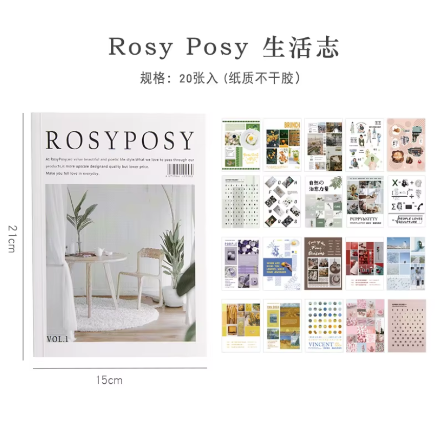 Revista de stickers Rosy Posy-20 paginas