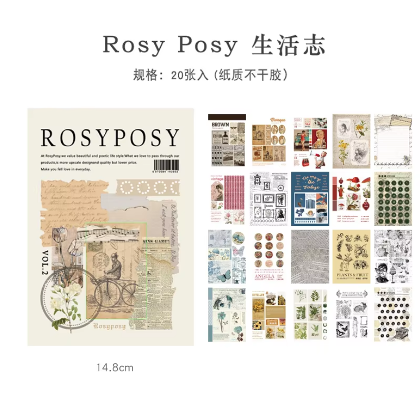 Revista de stickers Rosy Posy-20 paginas