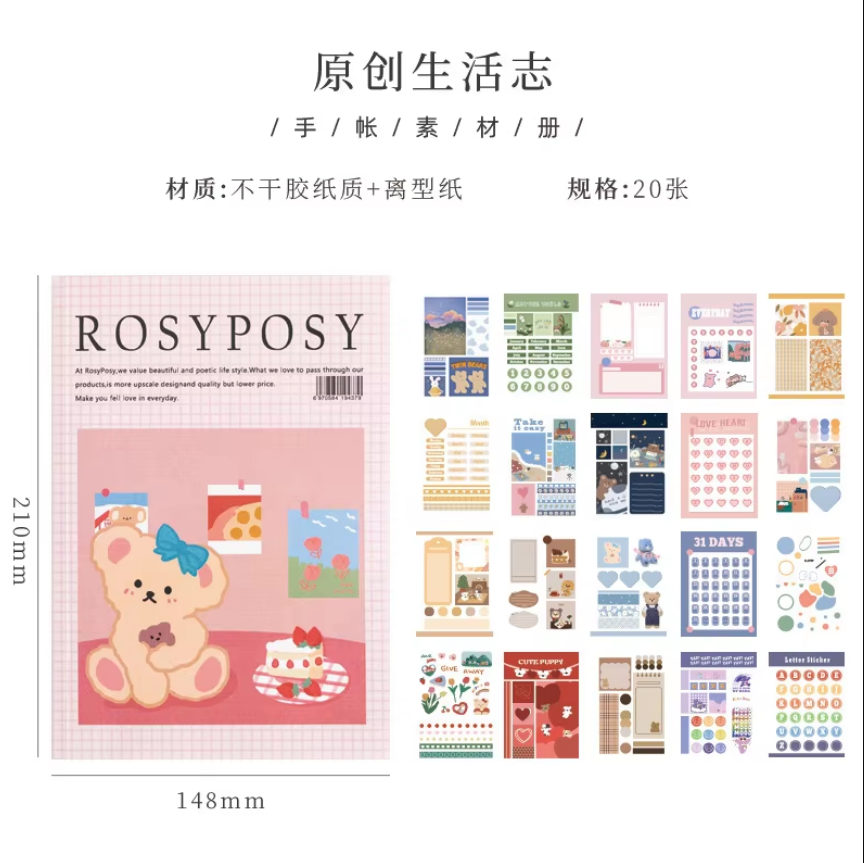 Revista de stickers Rosy Posy-20 paginas