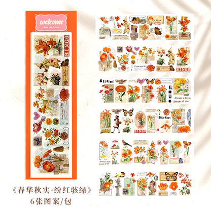 Stickers spring and autumn-6 pzas