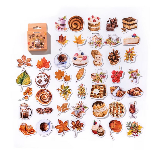 Cajita de stickers afternoon tea-46 pzas