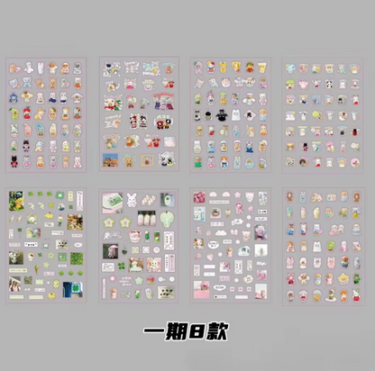 Stickers holograficos ternurines-8 pzas
