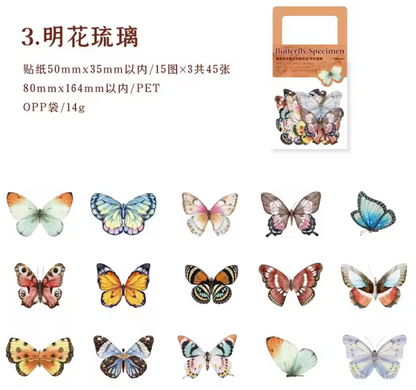 Stickers mariposas-45 pzas