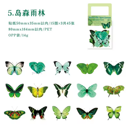 Stickers mariposas-45 pzas