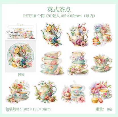 Stickers juego de té-20 pzas