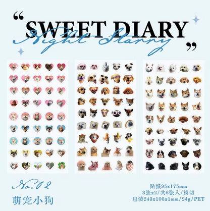 Stickers sweet diary-6 planchas