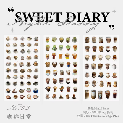 Stickers sweet diary-6 planchas