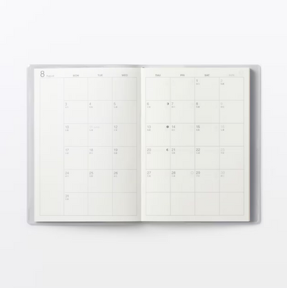 Planner Muji A6 Agost 26-Set 27-14 meses