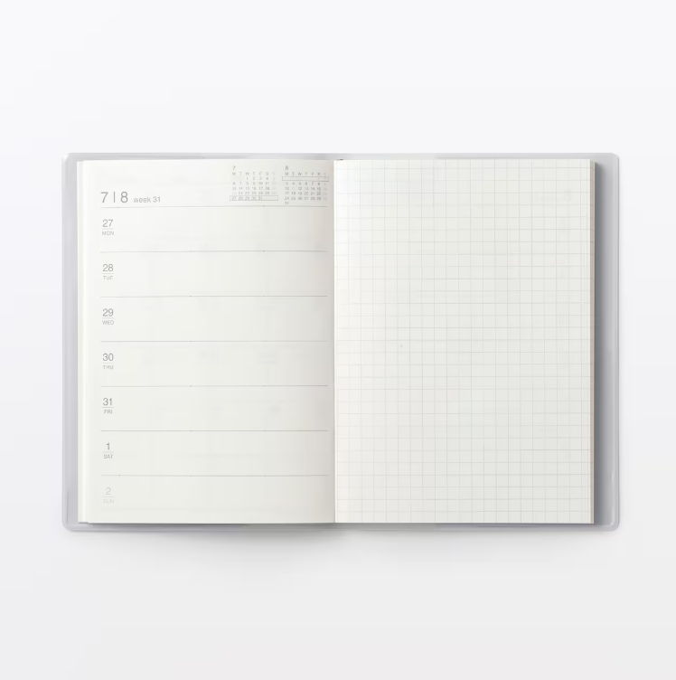 Planner Muji A6 Agost 26-Set 27-14 meses