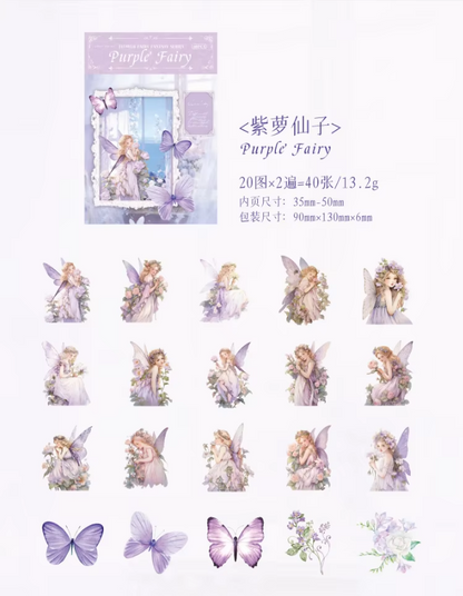 Stickers fairy butterfly-40 stickers