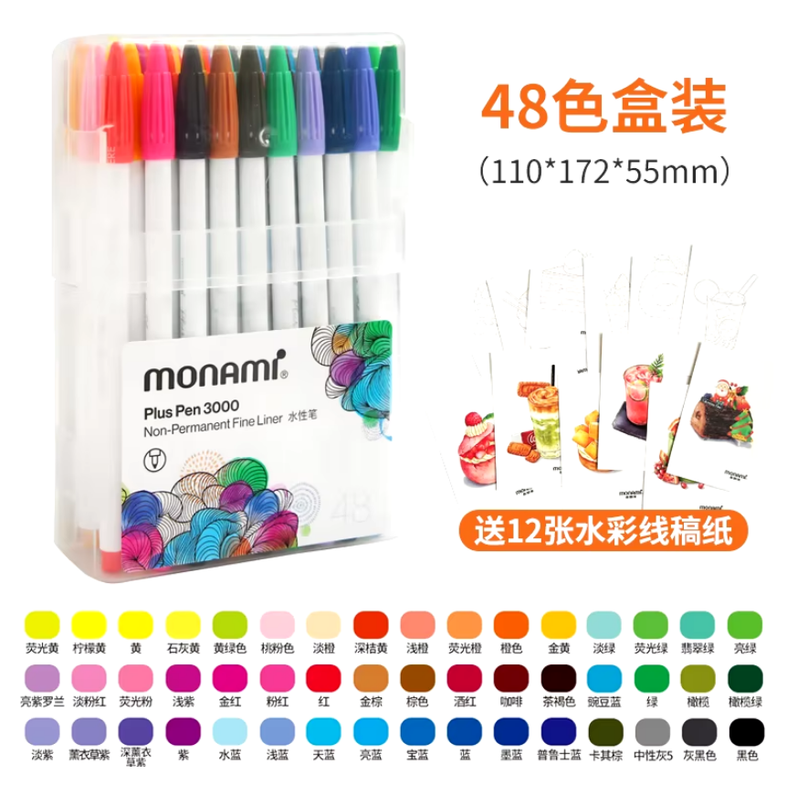 Monami Plus Pen 3000-48 pzas