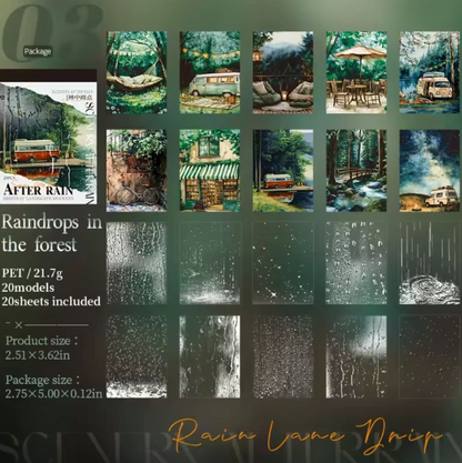 Librito de stickers after rain-20 pzas