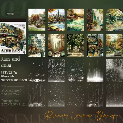 Librito de stickers after rain-20 pzas