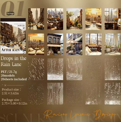 Librito de stickers after rain-20 pzas