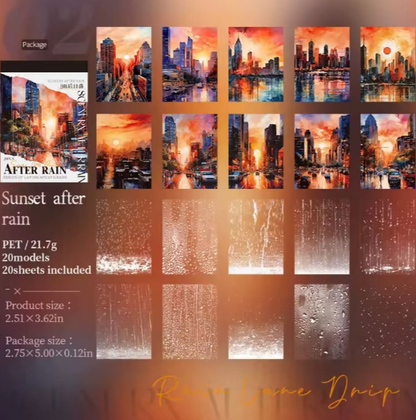 Librito de stickers after rain-20 pzas