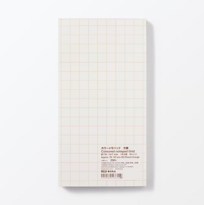 Block de notas cuadriculado MUJI 78 x 147 mm -160 hojas