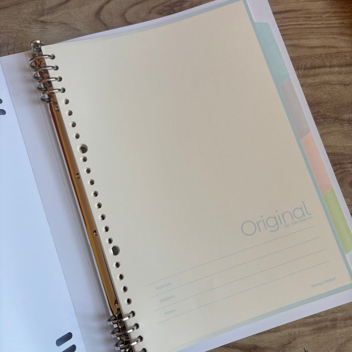 Cuaderno infinito B5 8 anillas-50 hojas rayadas+separadores