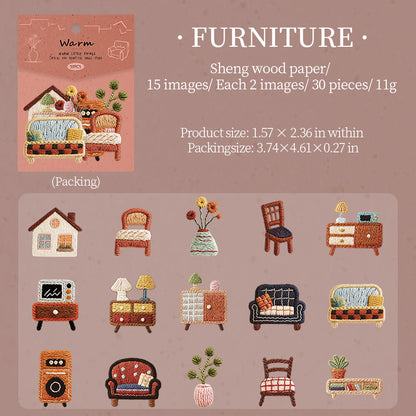 Stickers bordados-30 pzas