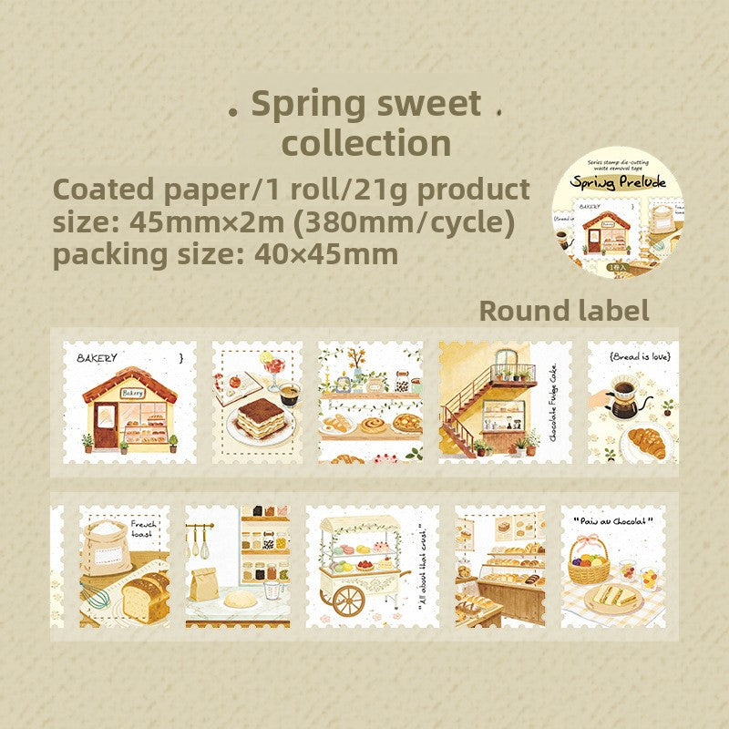 Washitape estampillas spring prelude-2 metros