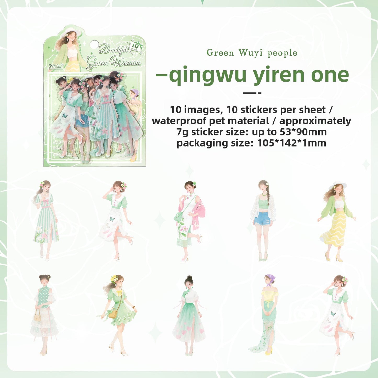 Stickers girls-10 pzas