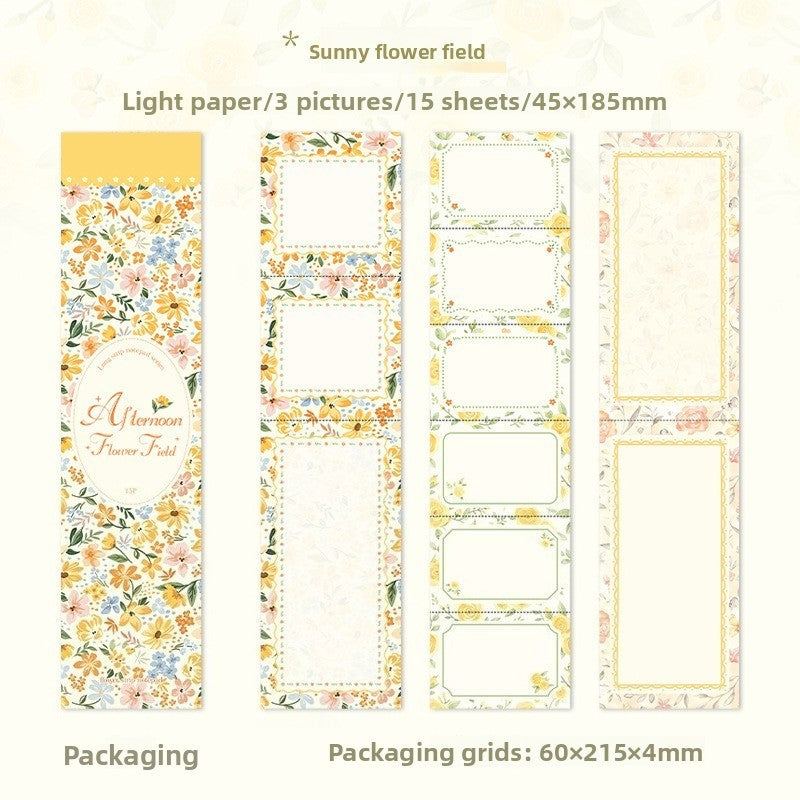 Notepad decopapel long strip-15 pzas